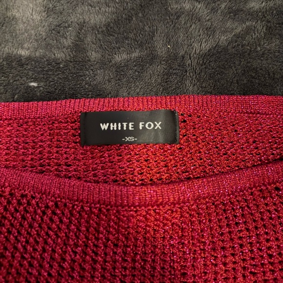 White Fox Cha Cha Knit Mini Skirt Raspberry - Picture 3 of 3
